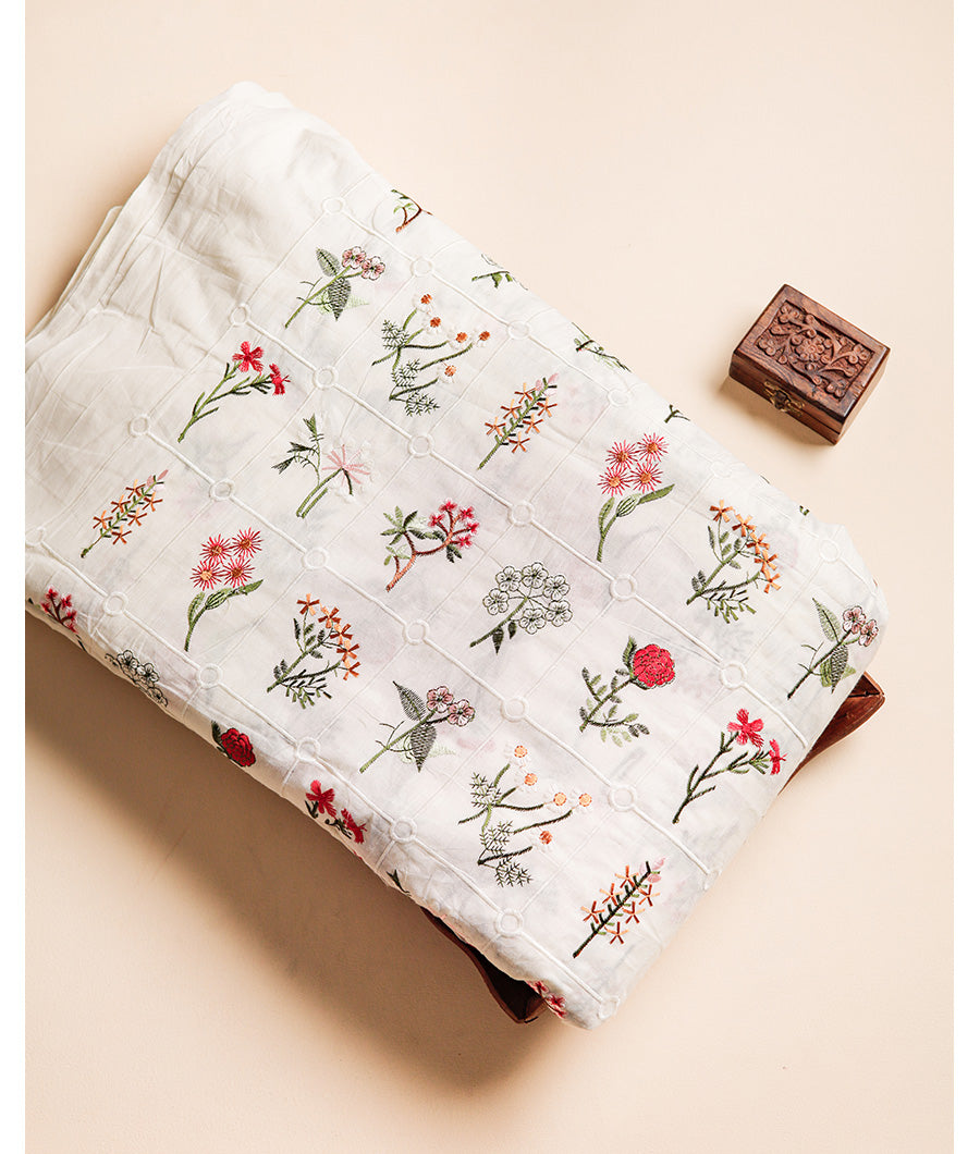 COTTON EMBROIDERED FABRIC