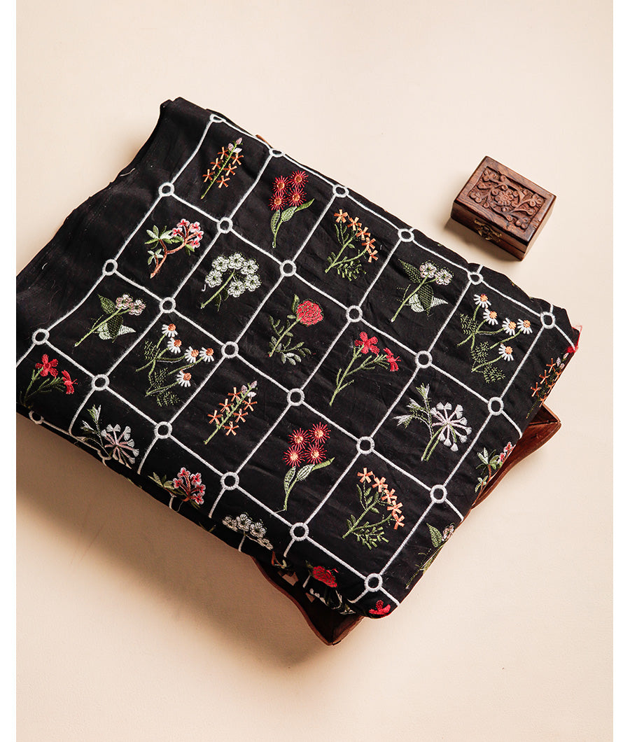 COTTON EMBROIDERED FABRIC