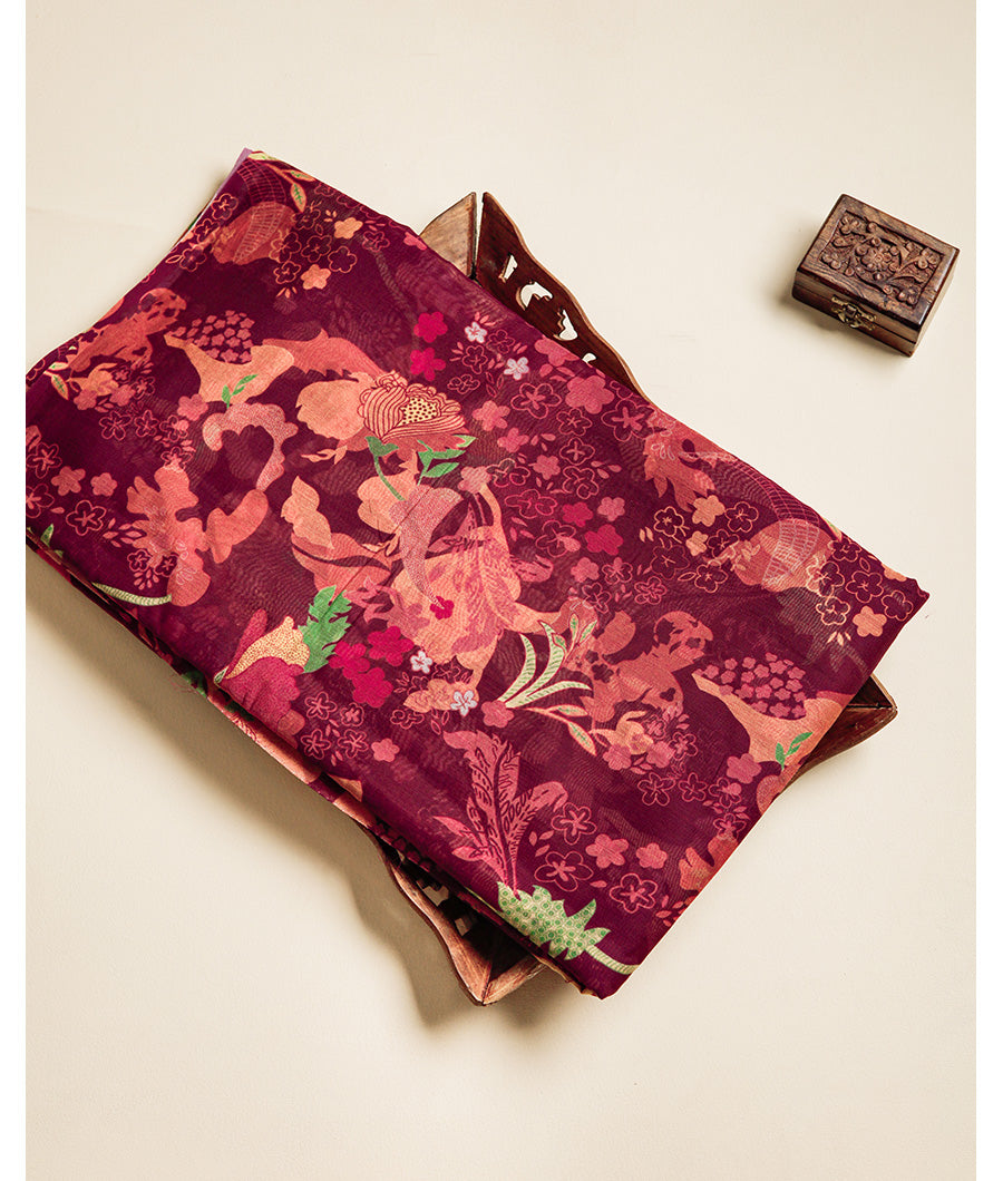 MUL CHANDERI FABRIC