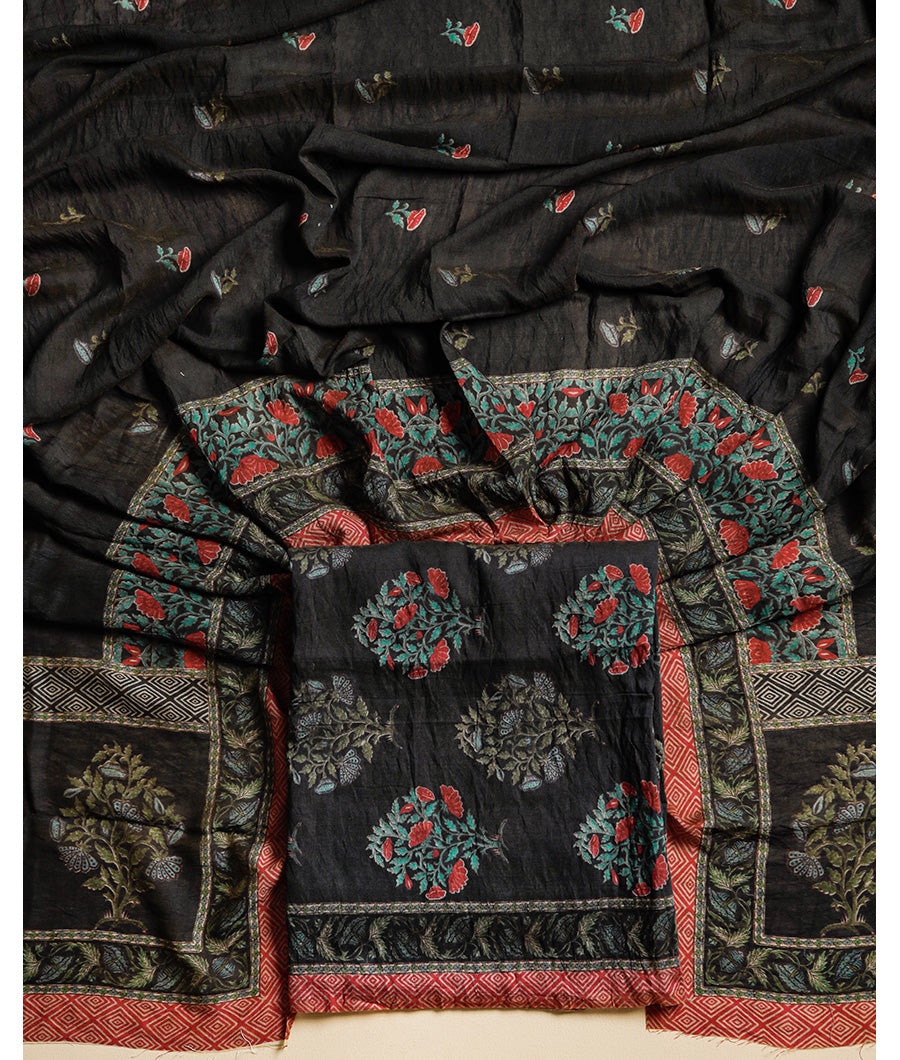 MOGRA CHANDERI MUGHAL PRINT SUIT SET