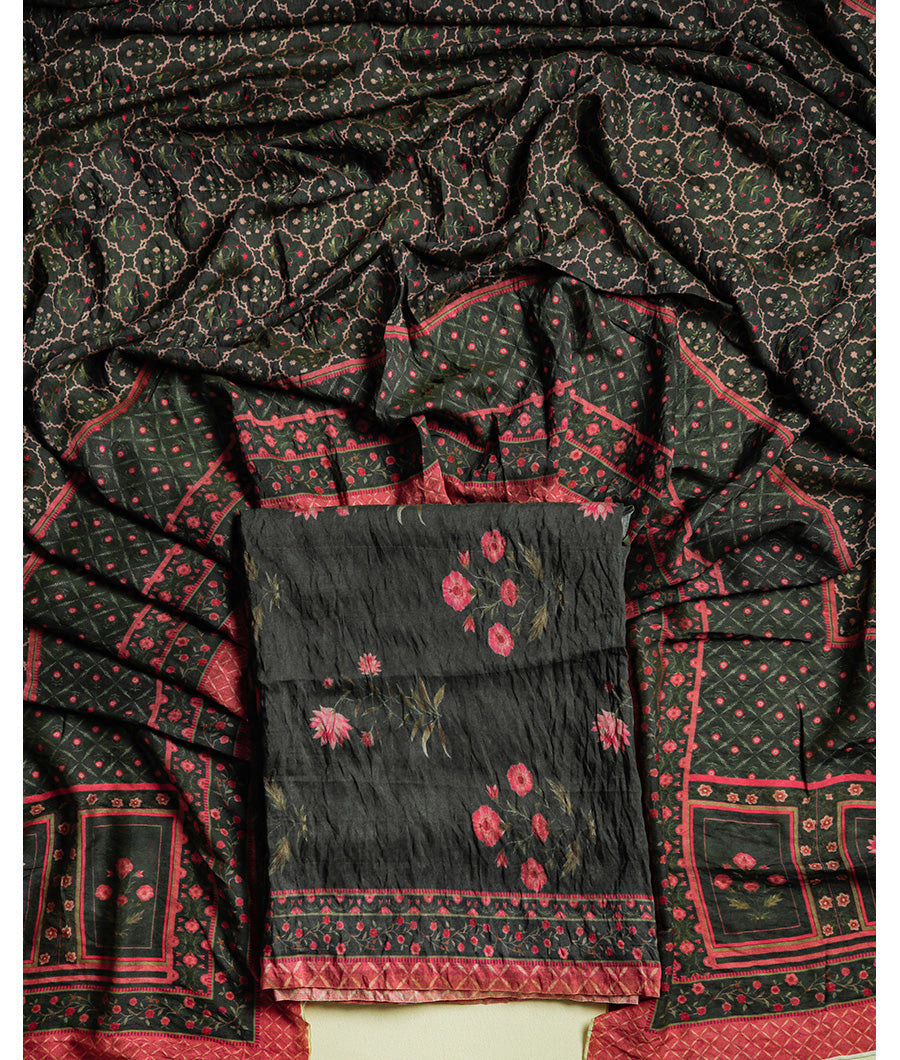 MOGRA CHANDERI MUGHAL PRINT SUIT SET