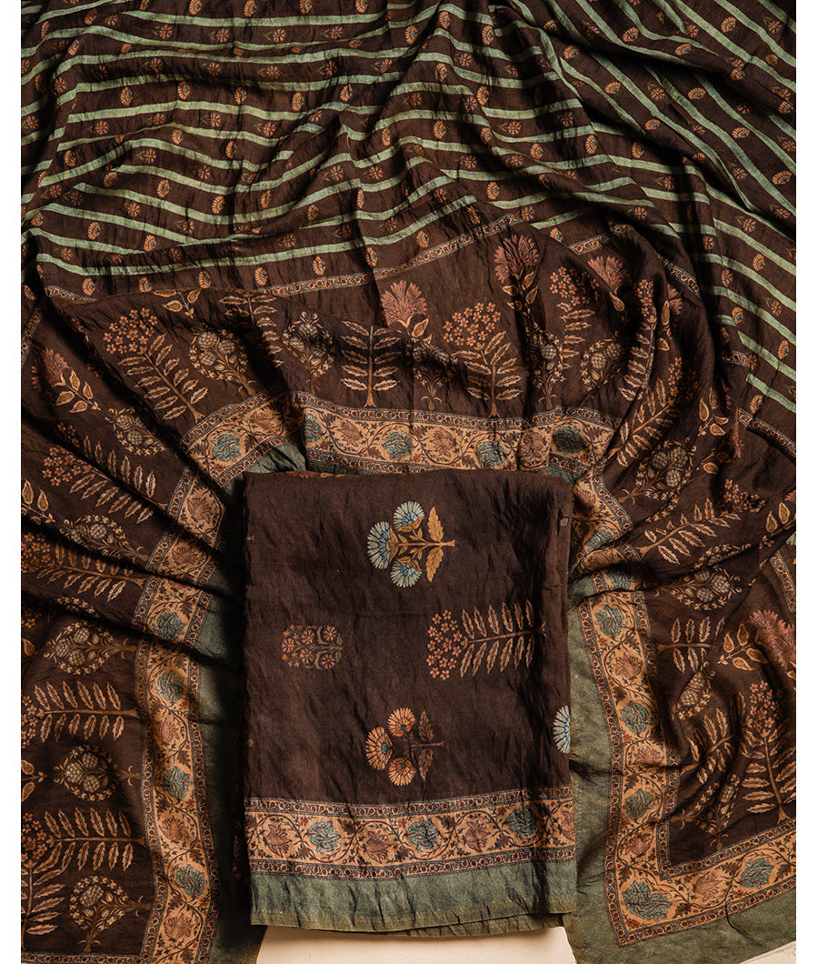 MOGRA CHANDERI MUGHAL PRINT SUIT SET