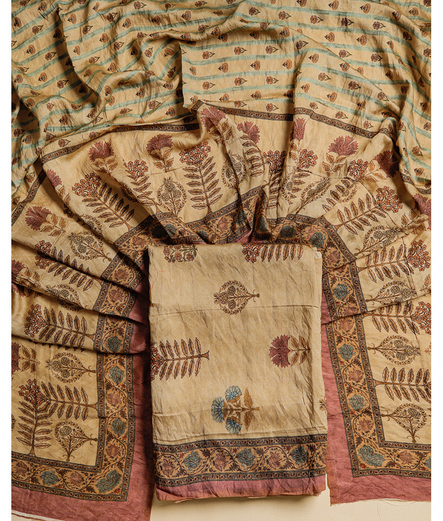 MOGRA CHANDERI MUGHAL PRINT SUIT SET