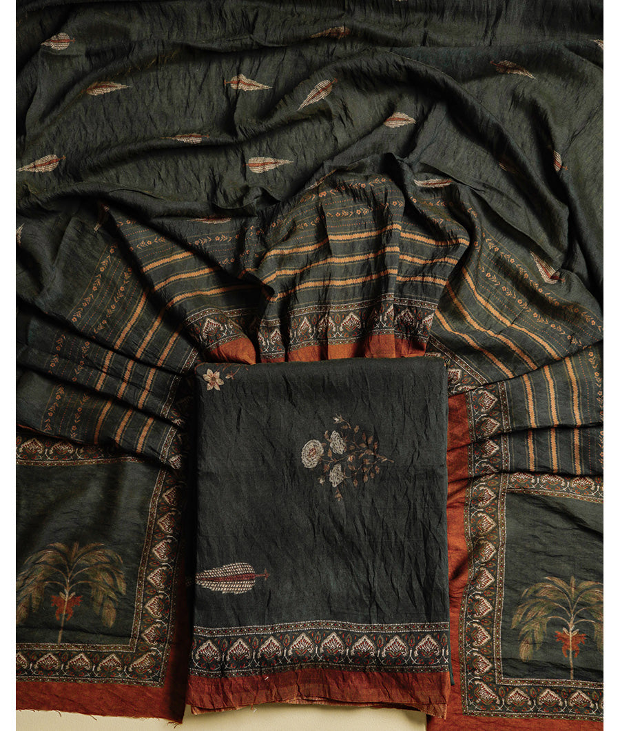 MOGRA CHANDERI MUGHAL PRINT SUIT SET