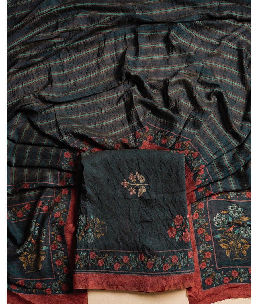 MOGRA CHANDERI MUGHAL PRINT SUIT SET