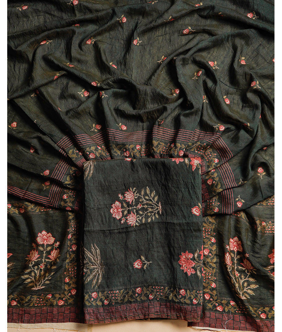MOGRA CHANDERI MUGHAL PRINT SUIT SET
