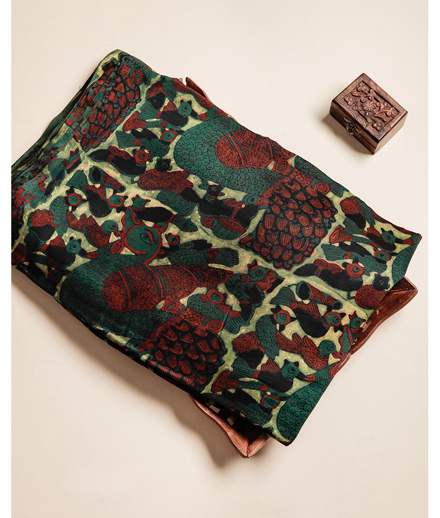 VANASPATI BLOCK PRINTED MODAL SILK FABRIC