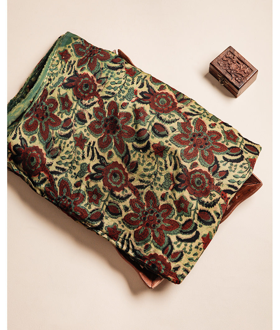 VANASPATI BLOCK PRINTED MODAL SILK FABRIC