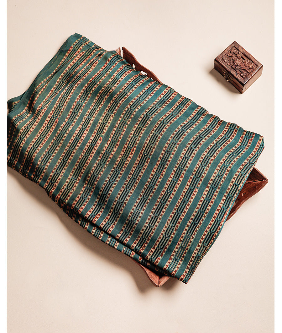 VANASPATI BLOCK PRINTED MODAL SILK FABRIC