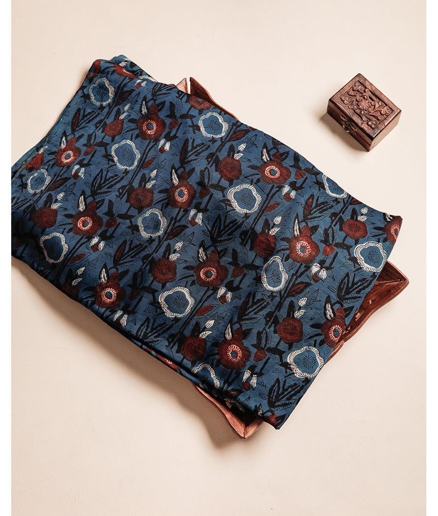 VANASPATI BLOCK PRINTED MODAL SILK FABRIC