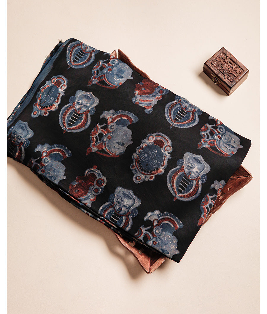 VANASPATI BLOCK PRINTED MODAL SILK FABRIC