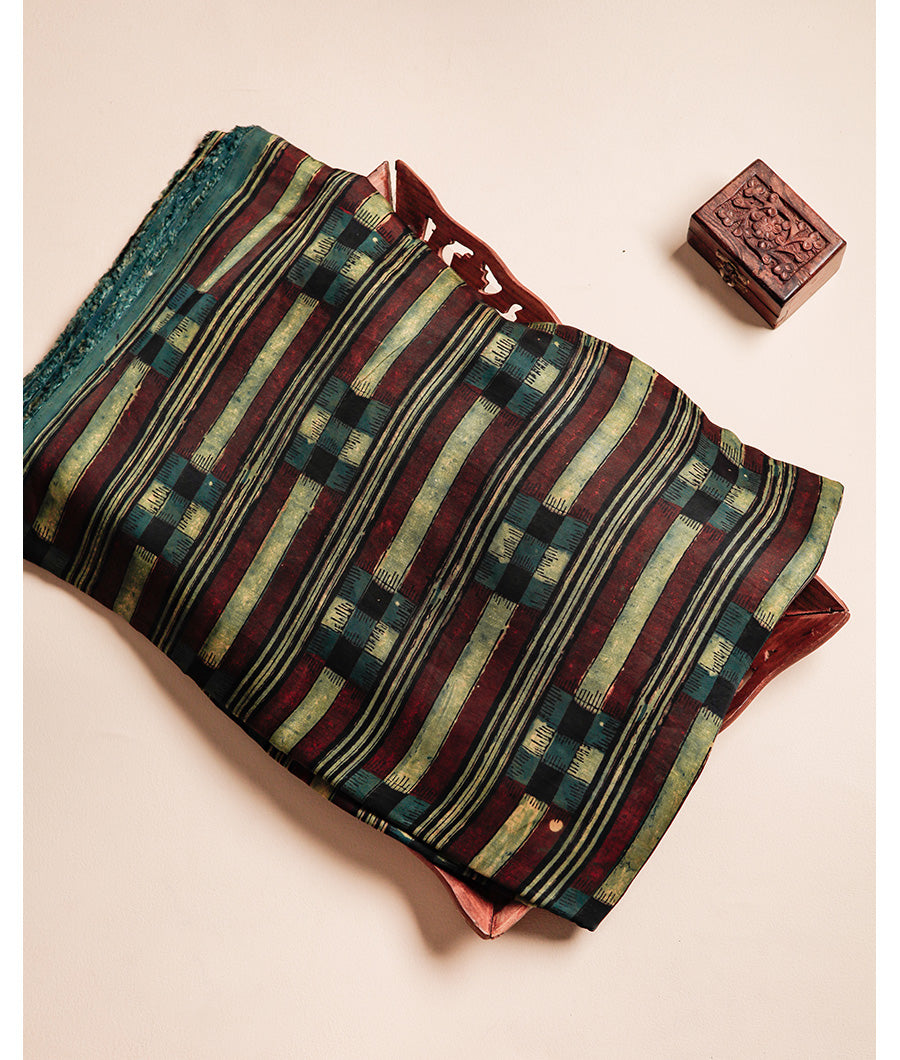 VANASPATI BLOCK PRINTED MODAL SILK FABRIC