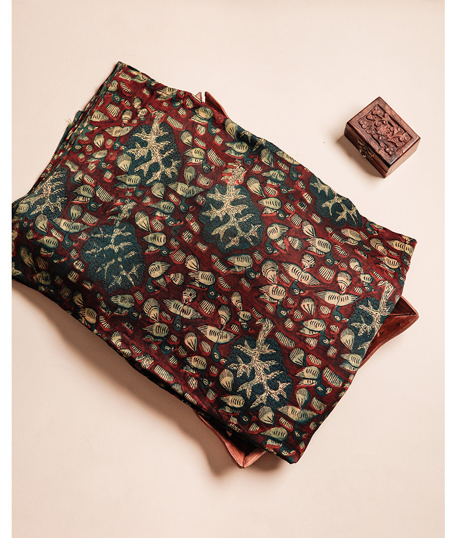 VANASPATI BLOCK PRINTED MODAL SILK FABRIC