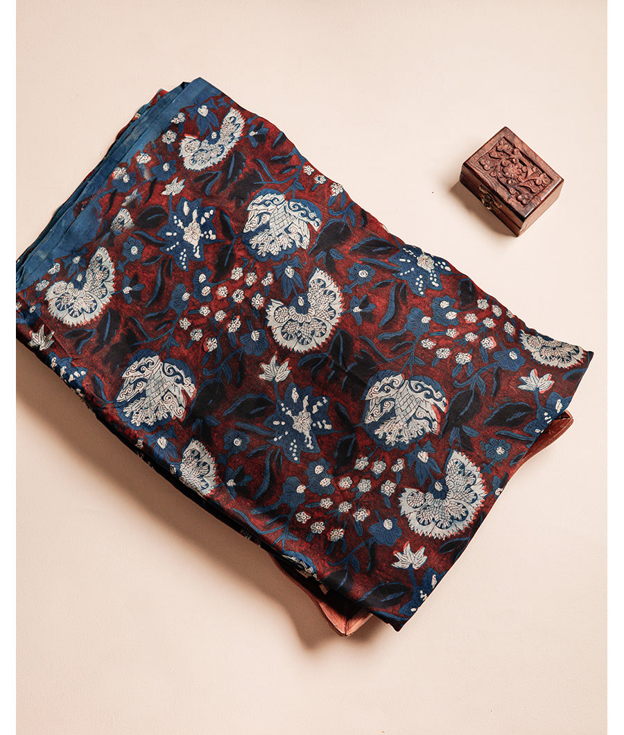 VANASPATI BLOCK PRINTED MODAL SILK FABRIC