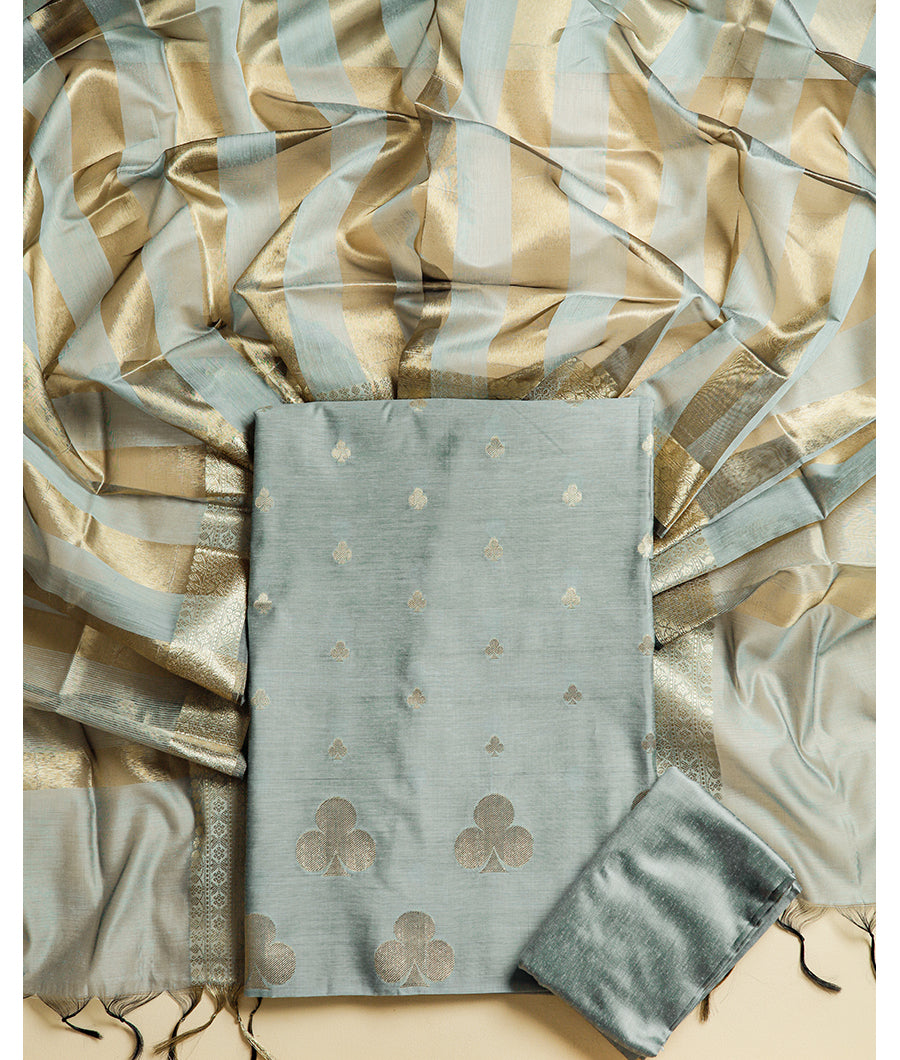 CHANDERI SILK WOVEN SUIT SET