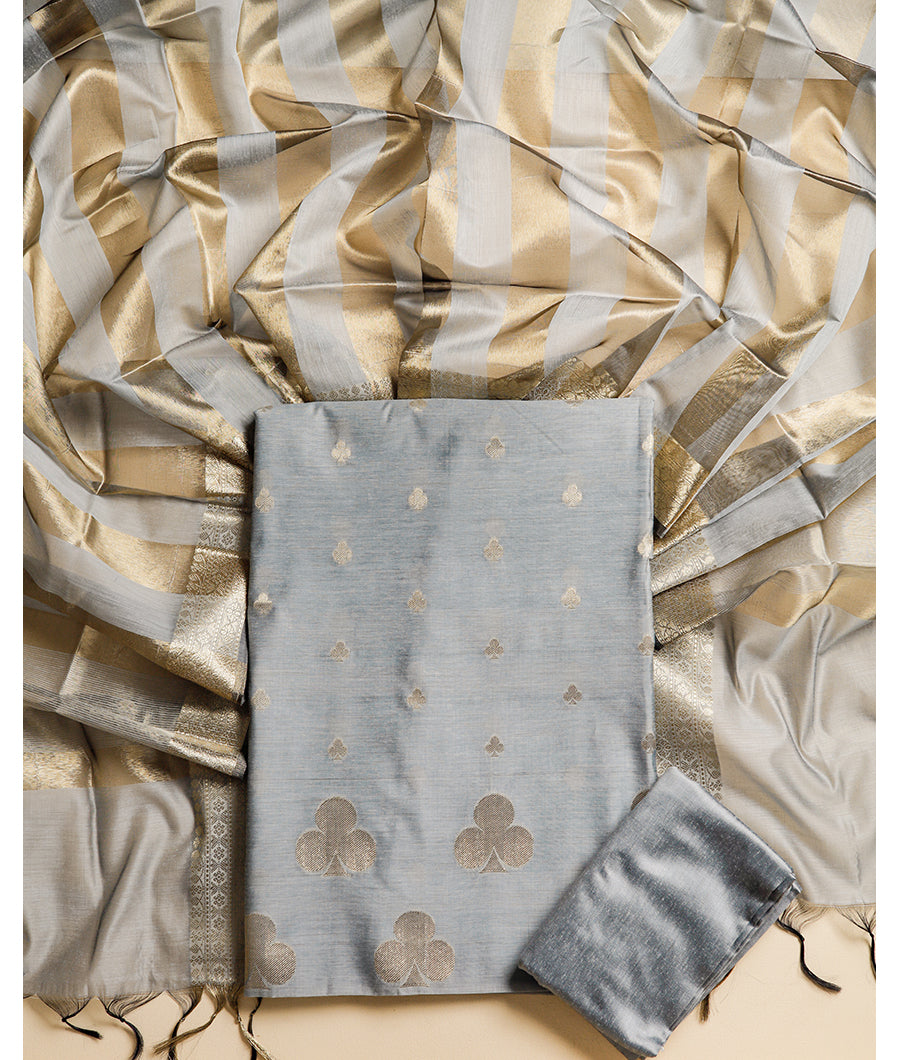 CHANDERI SILK WOVEN SUIT SET