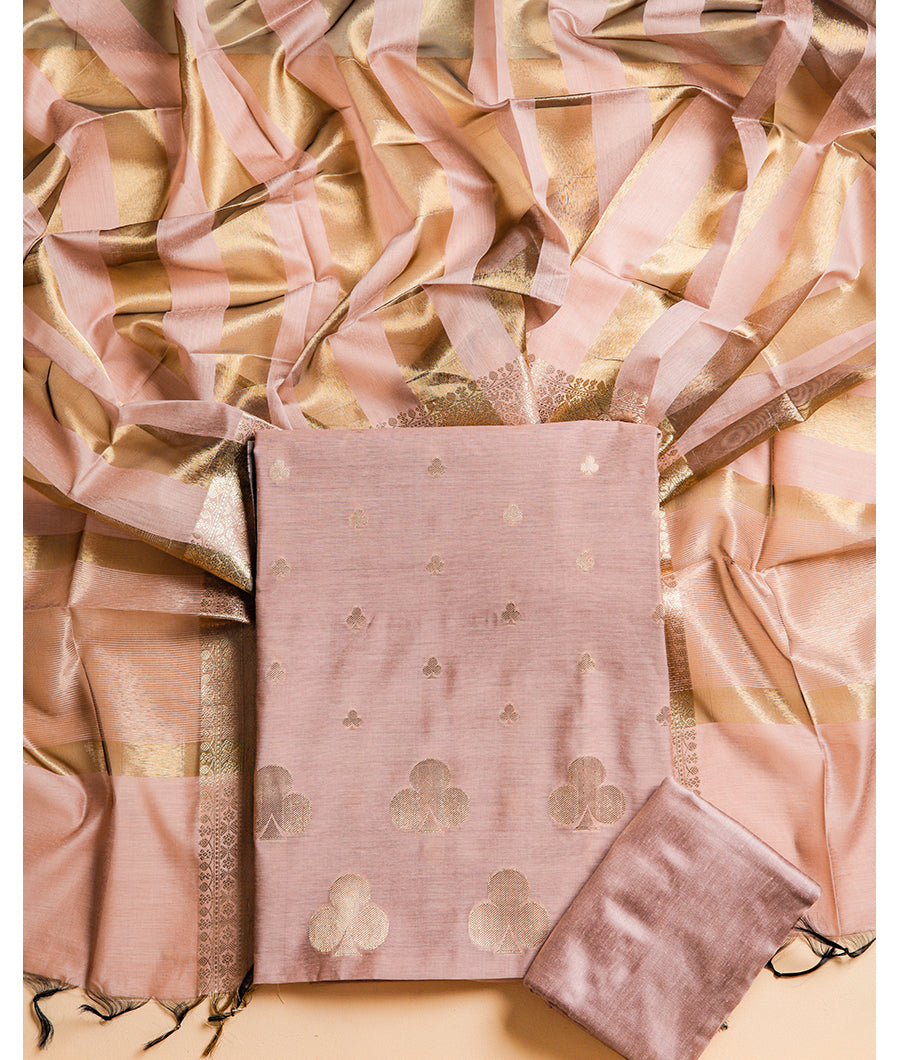CHANDERI SILK WOVEN SUIT SET