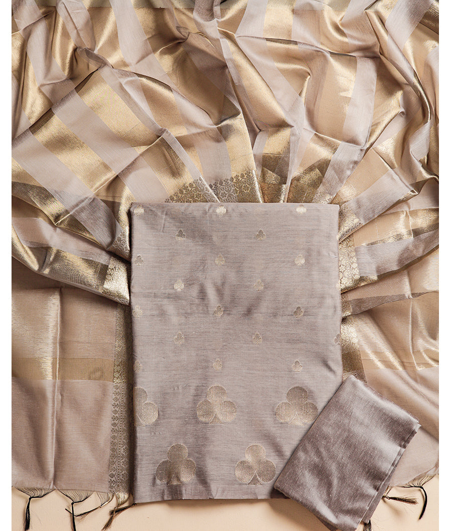 CHANDERI SILK WOVEN SUIT SET