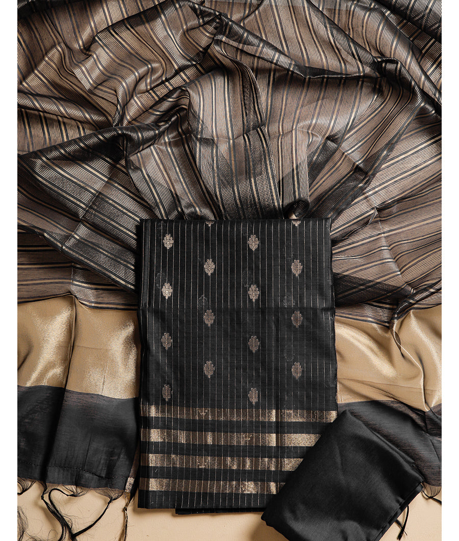 CHANDERI SILK WOVEN SUIT SET