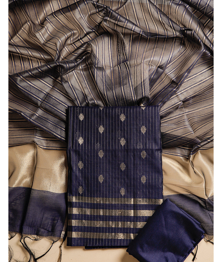 CHANDERI SILK WOVEN SUIT SET