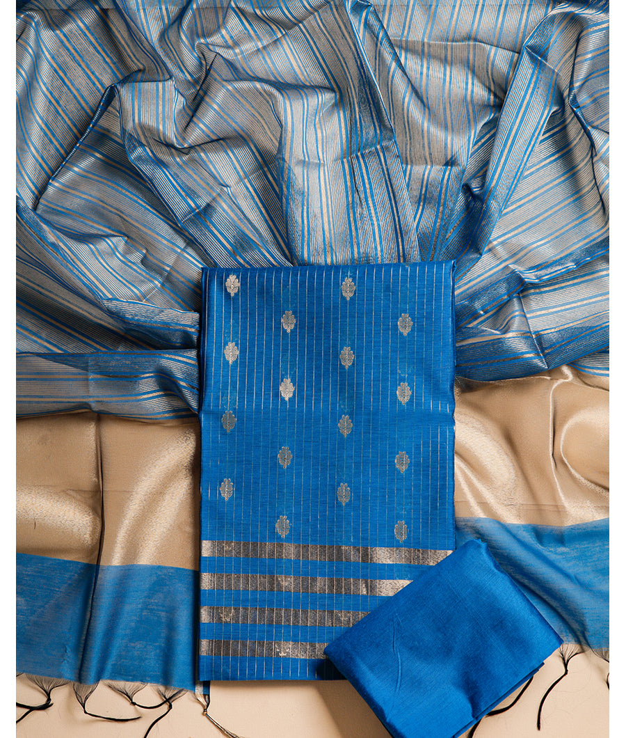 CHANDERI SILK WOVEN SUIT SET