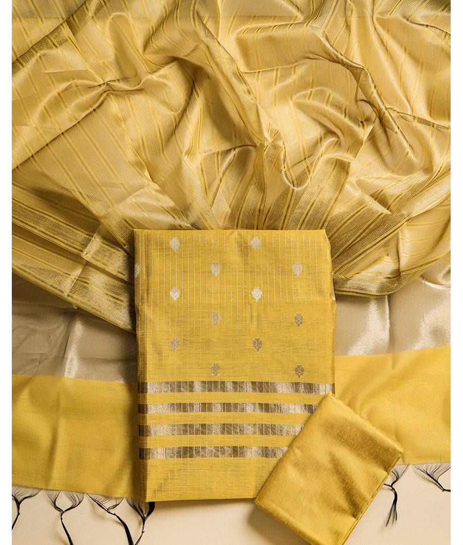 CHANDERI SILK WOVEN SUIT SET