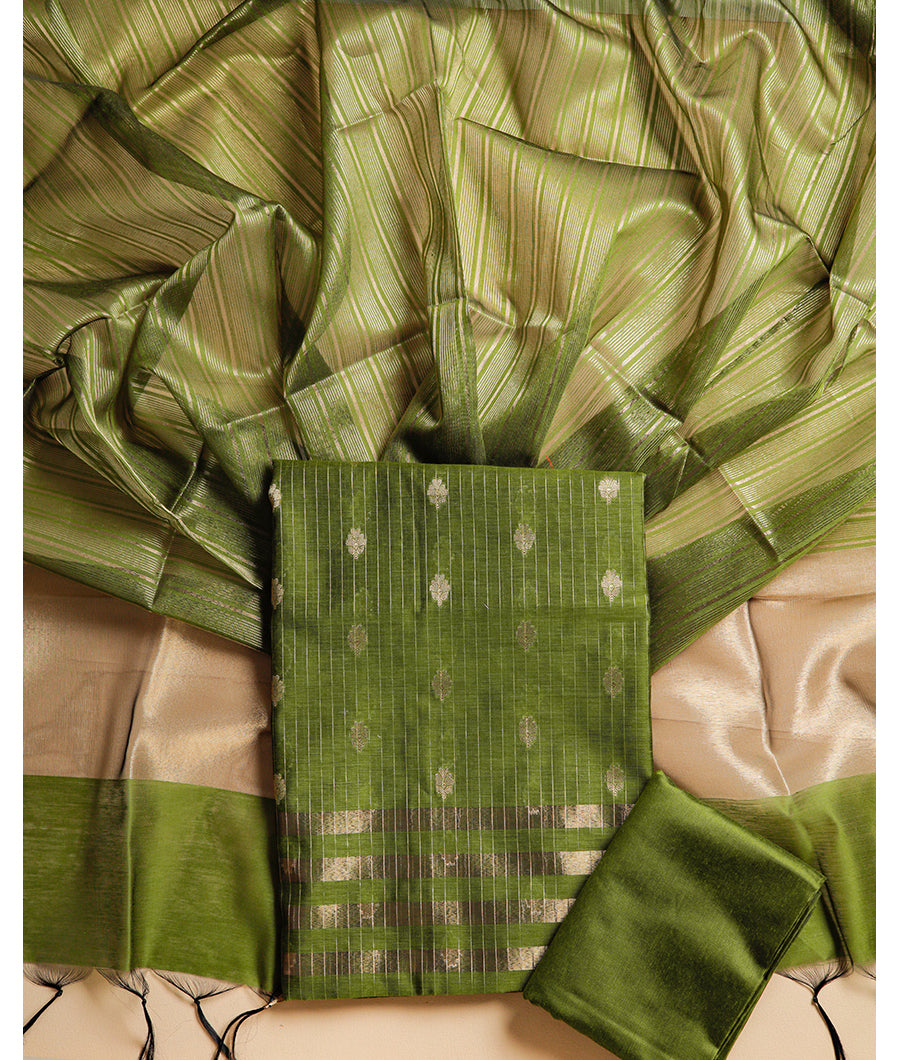 CHANDERI SILK WOVEN SUIT SET