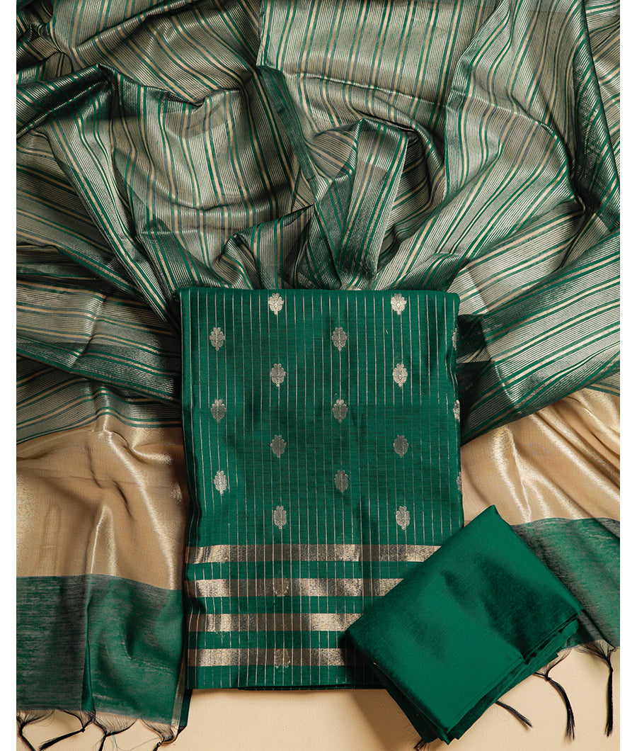 CHANDERI SILK WOVEN SUIT SET