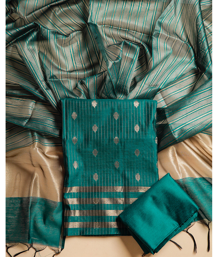 CHANDERI SILK WOVEN SUIT SET