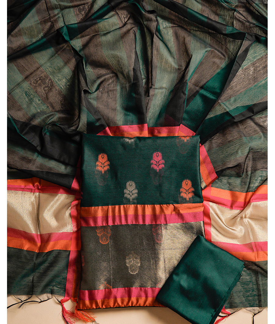 CHANDERI SILK WOVEN SUIT SET