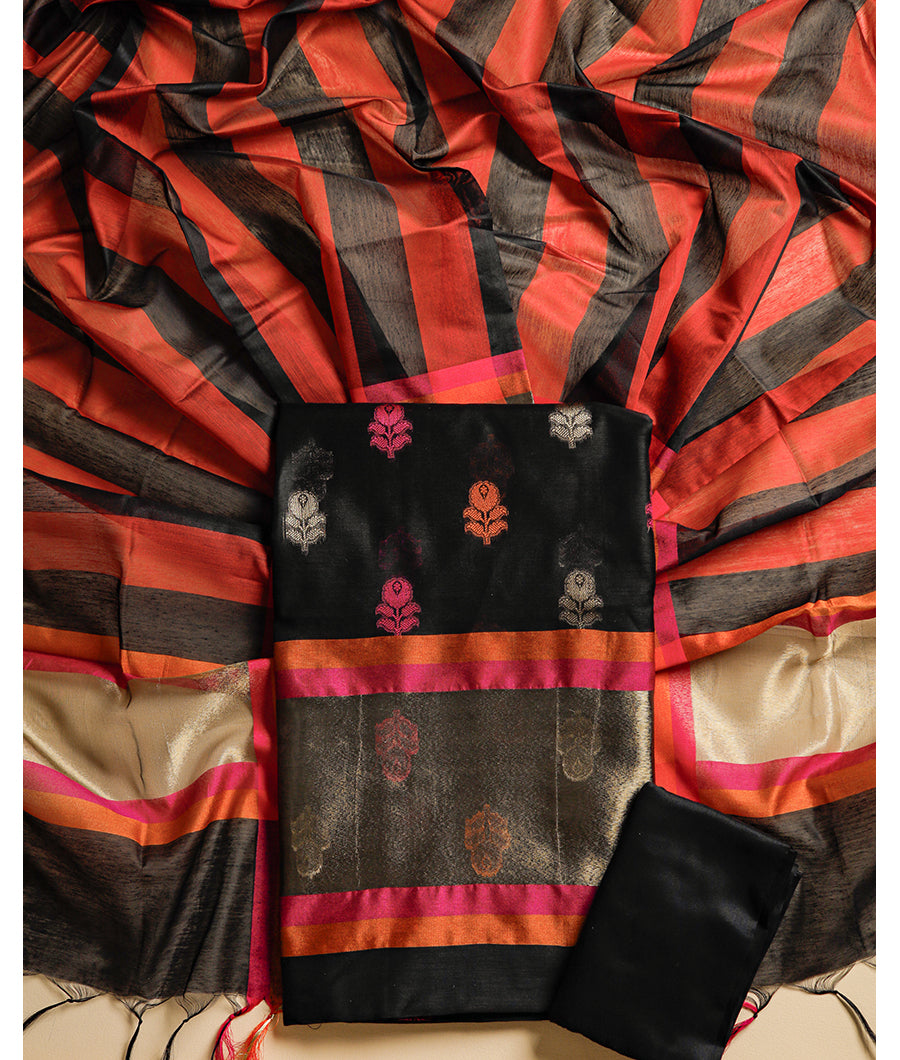CHANDERI SILK WOVEN SUIT SET