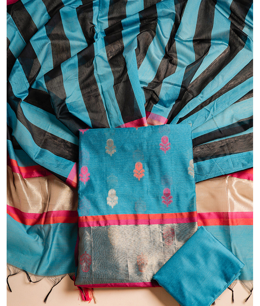 CHANDERI SILK WOVEN SUIT SET