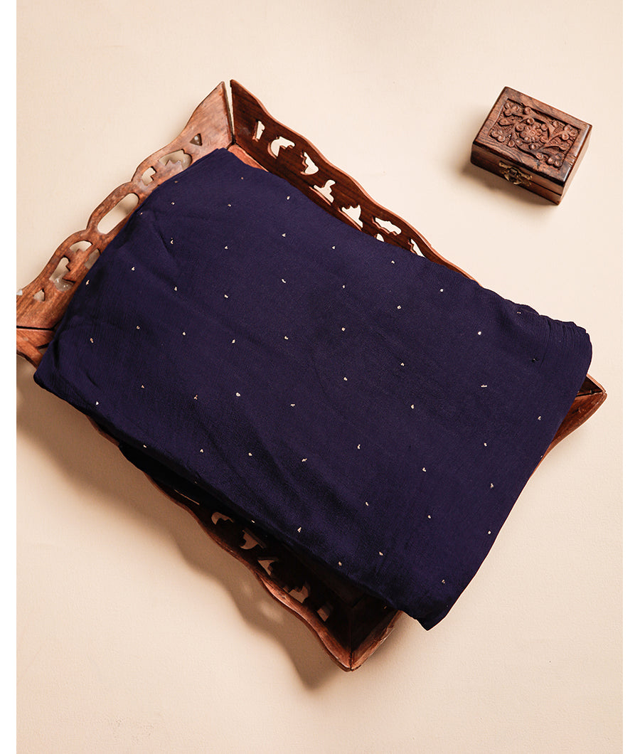 PURE CHINON ORIGINAL MUKAISH WORK FABRIC