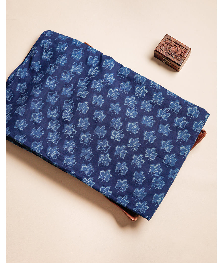 HANDBLOCK INDIGO PRINTED FABRIC