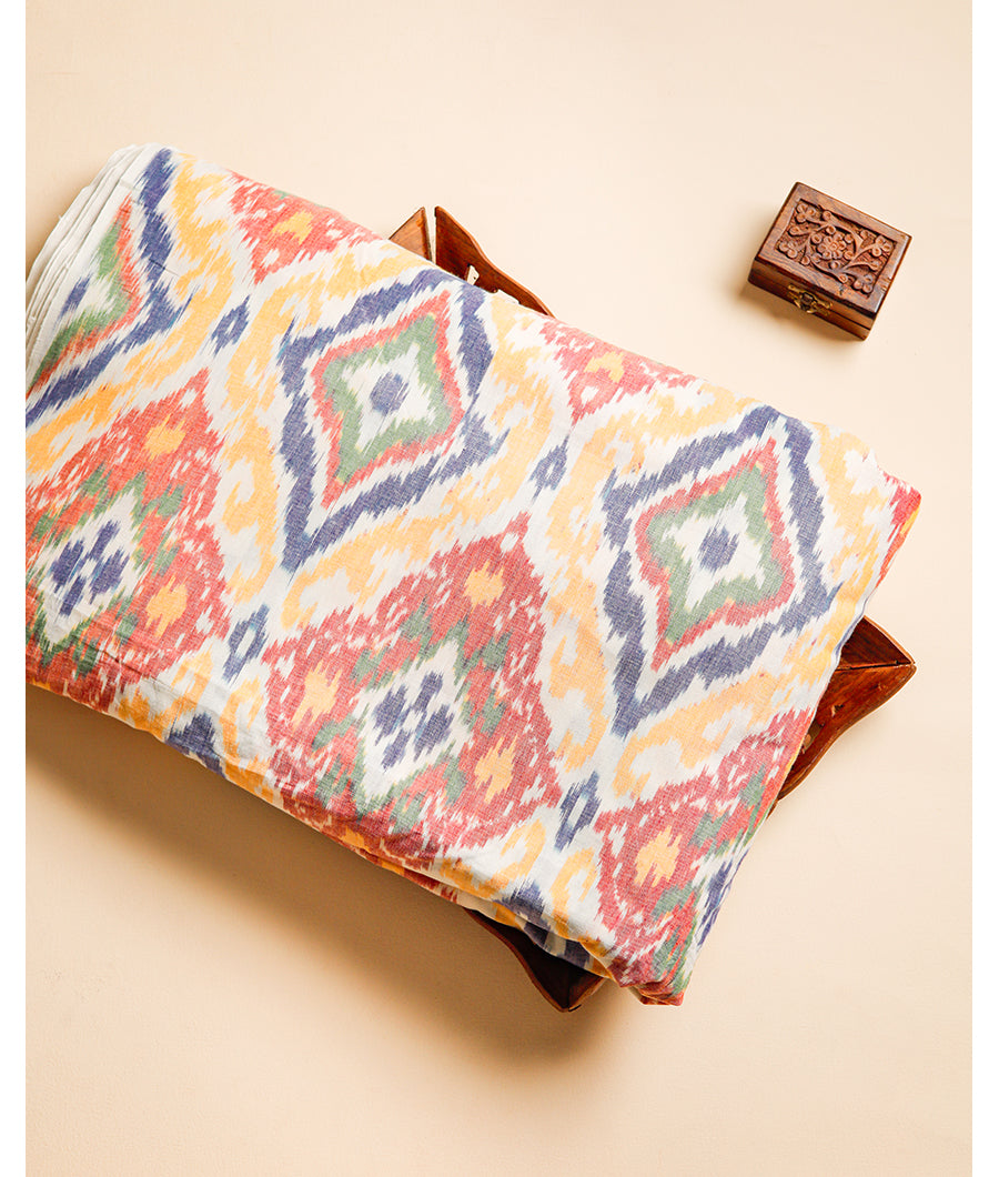 HANDLOOM UZBEKISTAN IKAT COTTON FABRIC