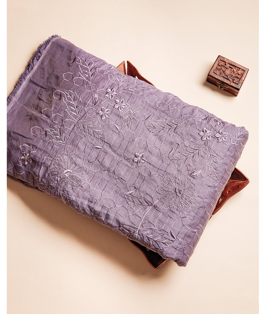 CHANDERI EMBROIDERD FABRIC