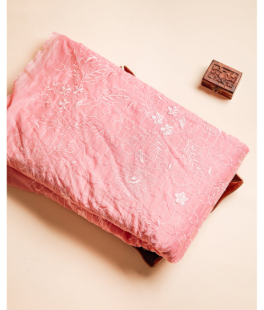 CHANDERI EMBROIDERD FABRIC