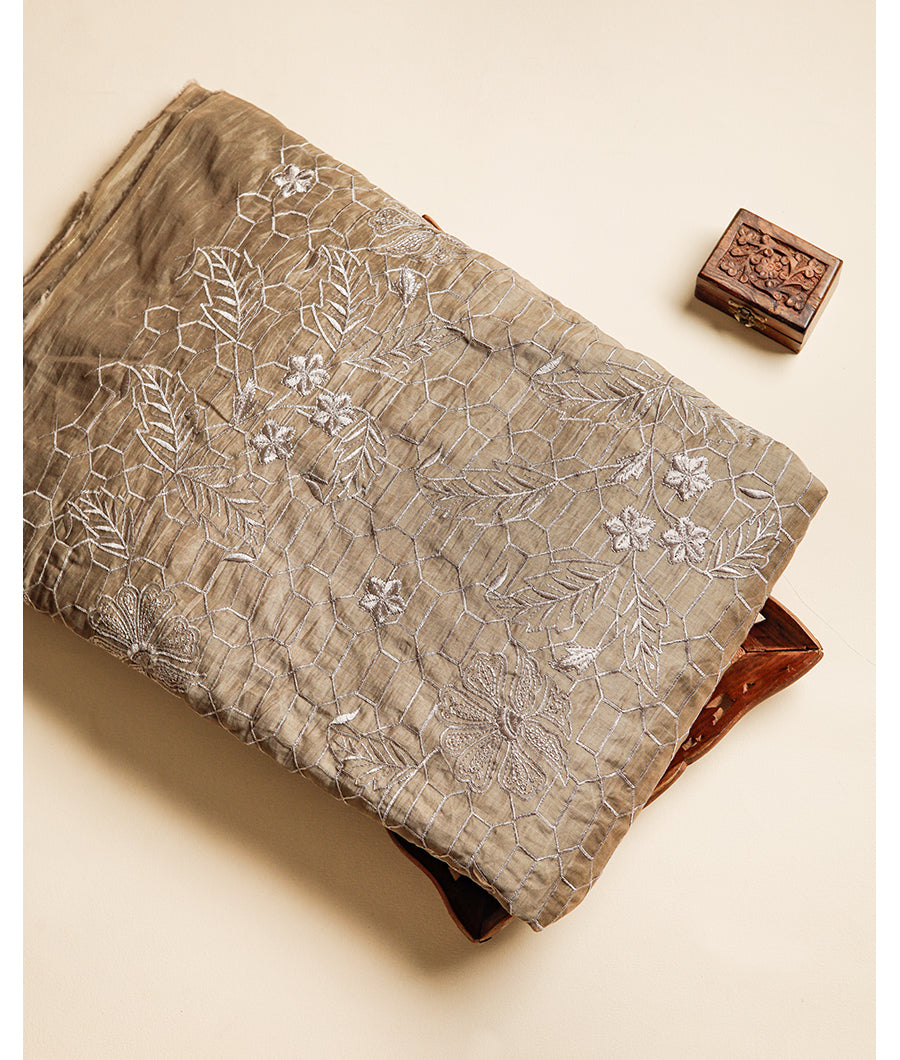 CHANDERI EMBROIDERD FABRIC