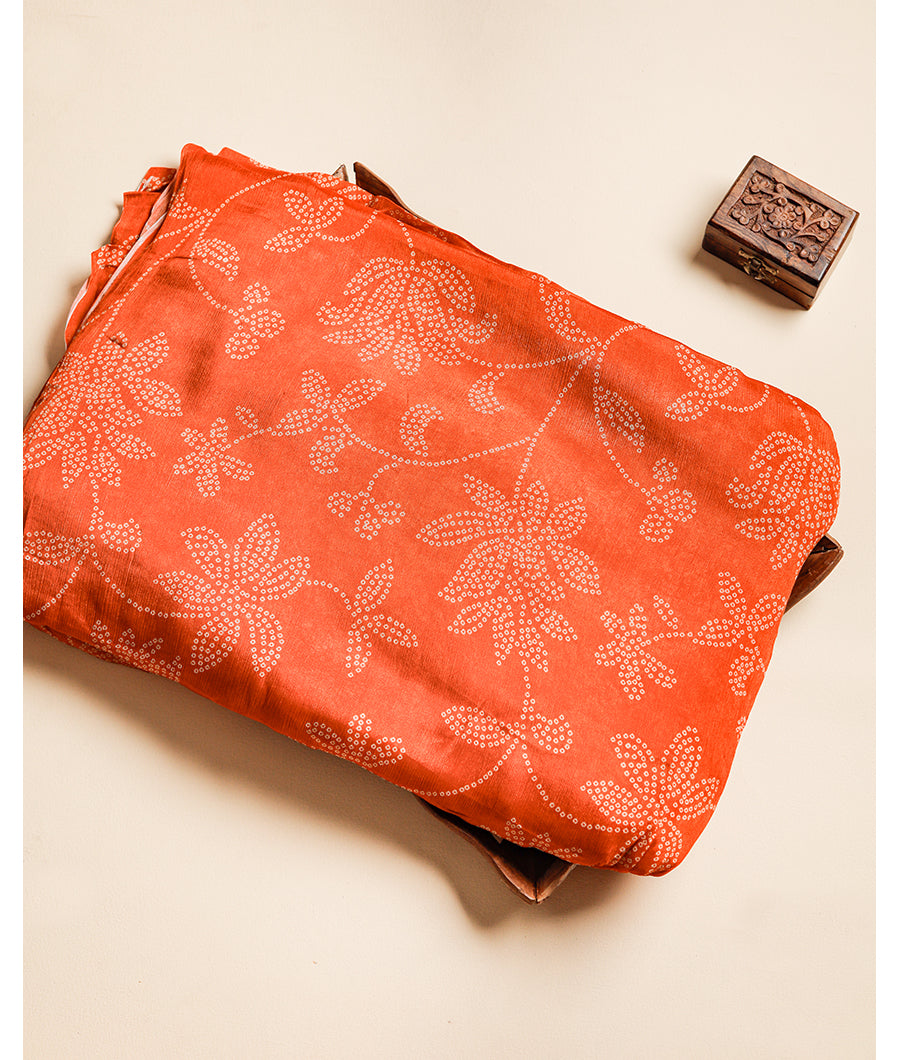 VISCOSE CHINNON BANDHANI PRINTED FABRIC
