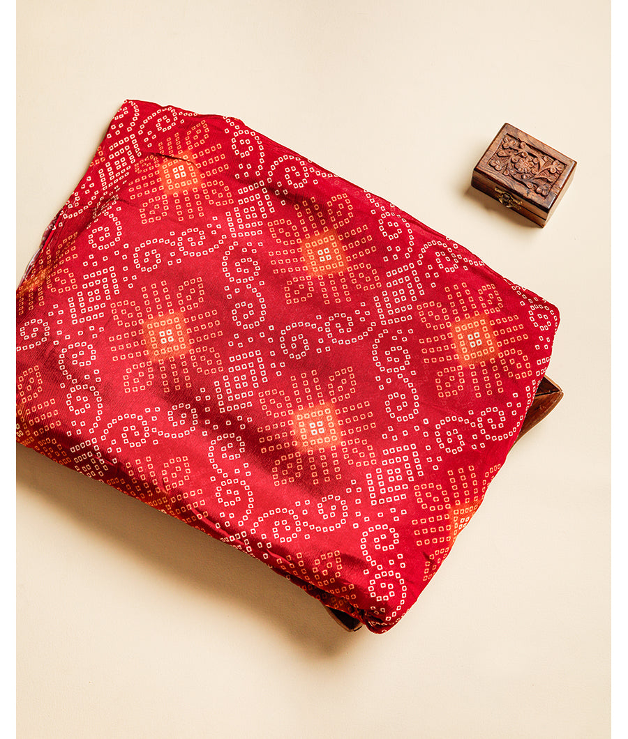 VISCOSE CHINNON BANDHANI PRINTED FABRIC