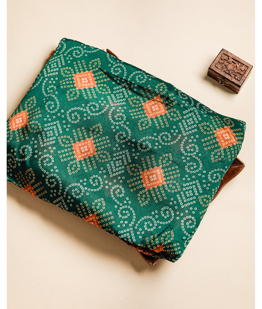 VISCOSE CHINNON BANDHANI PRINTED FABRIC