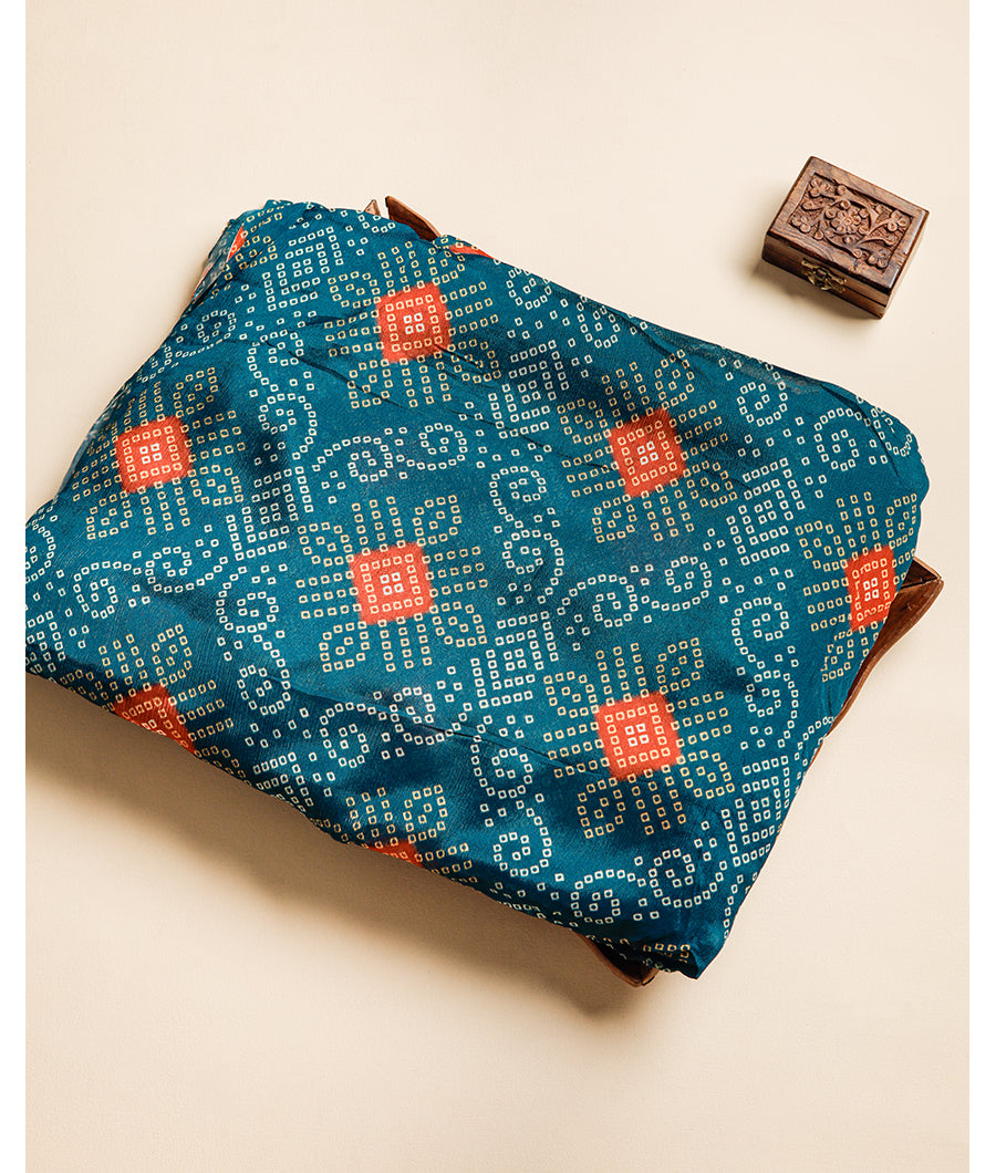 VISCOSE CHINNON BANDHANI PRINTED FABRIC