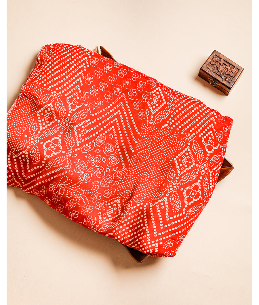 VISCOSE CHINNON BANDHANI PRINTED FABRIC