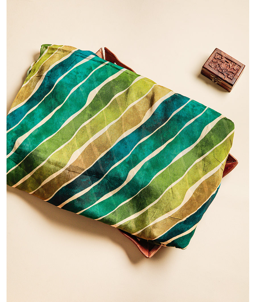 VISCOSE CHINNON BANDHANI PRINTED FABRIC
