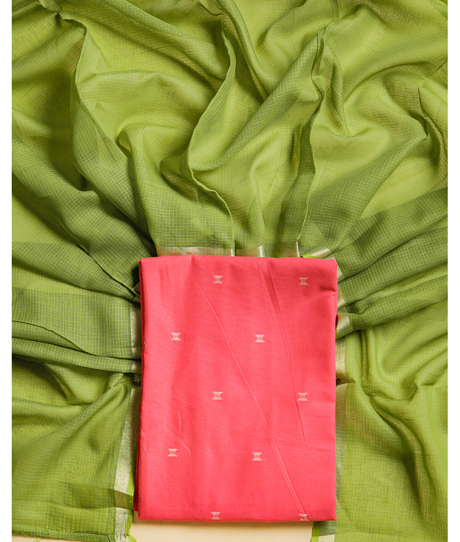 COTTON WOVEN TOP WITH KOTA DUPATTA