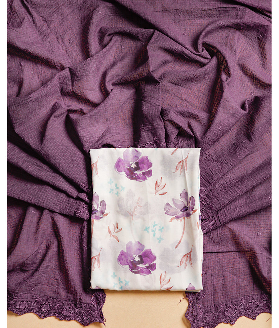 COTTON TOP AND DUPATTA SUIT SET