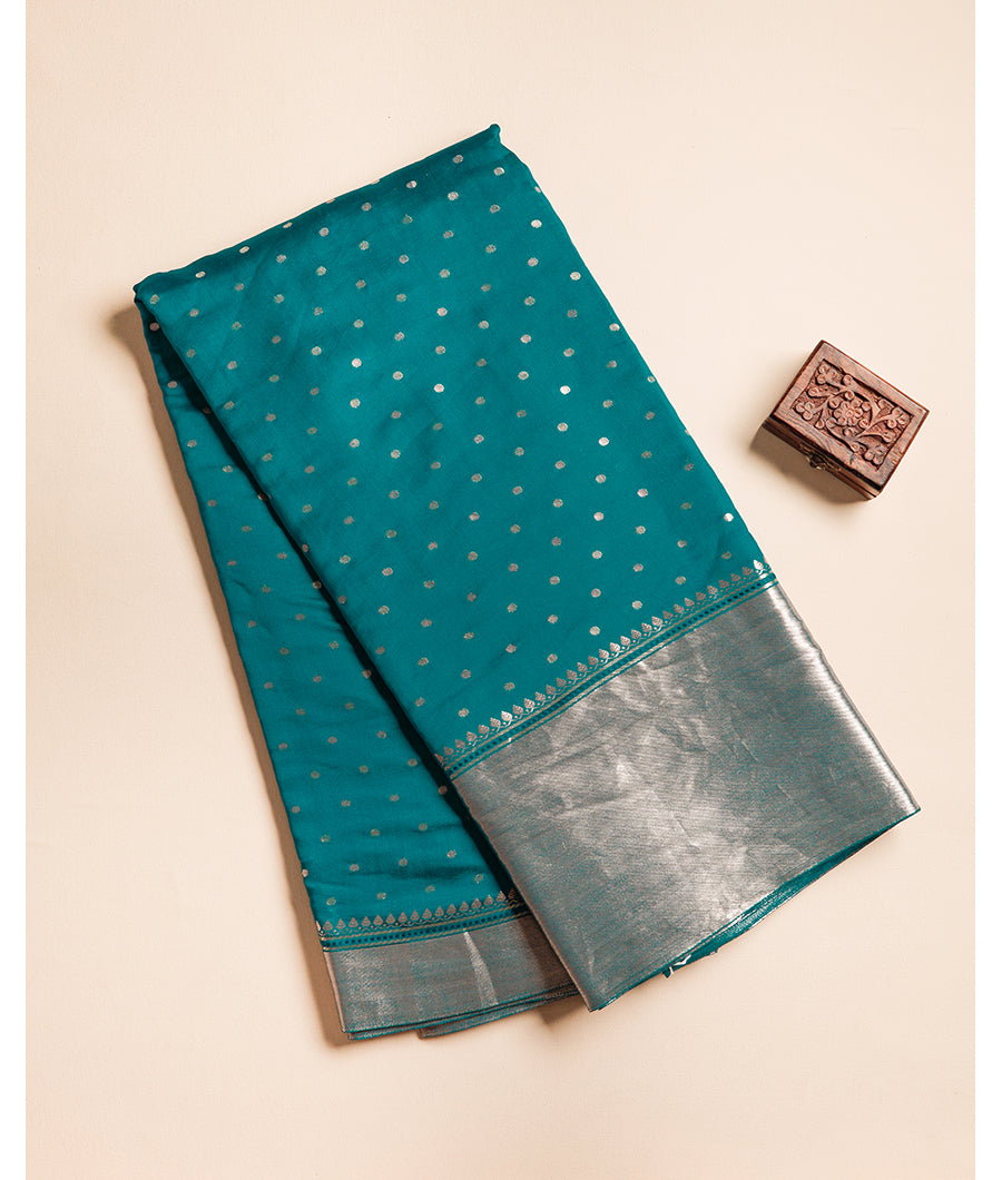 PURE DUPION SILK BORDER FABRIC