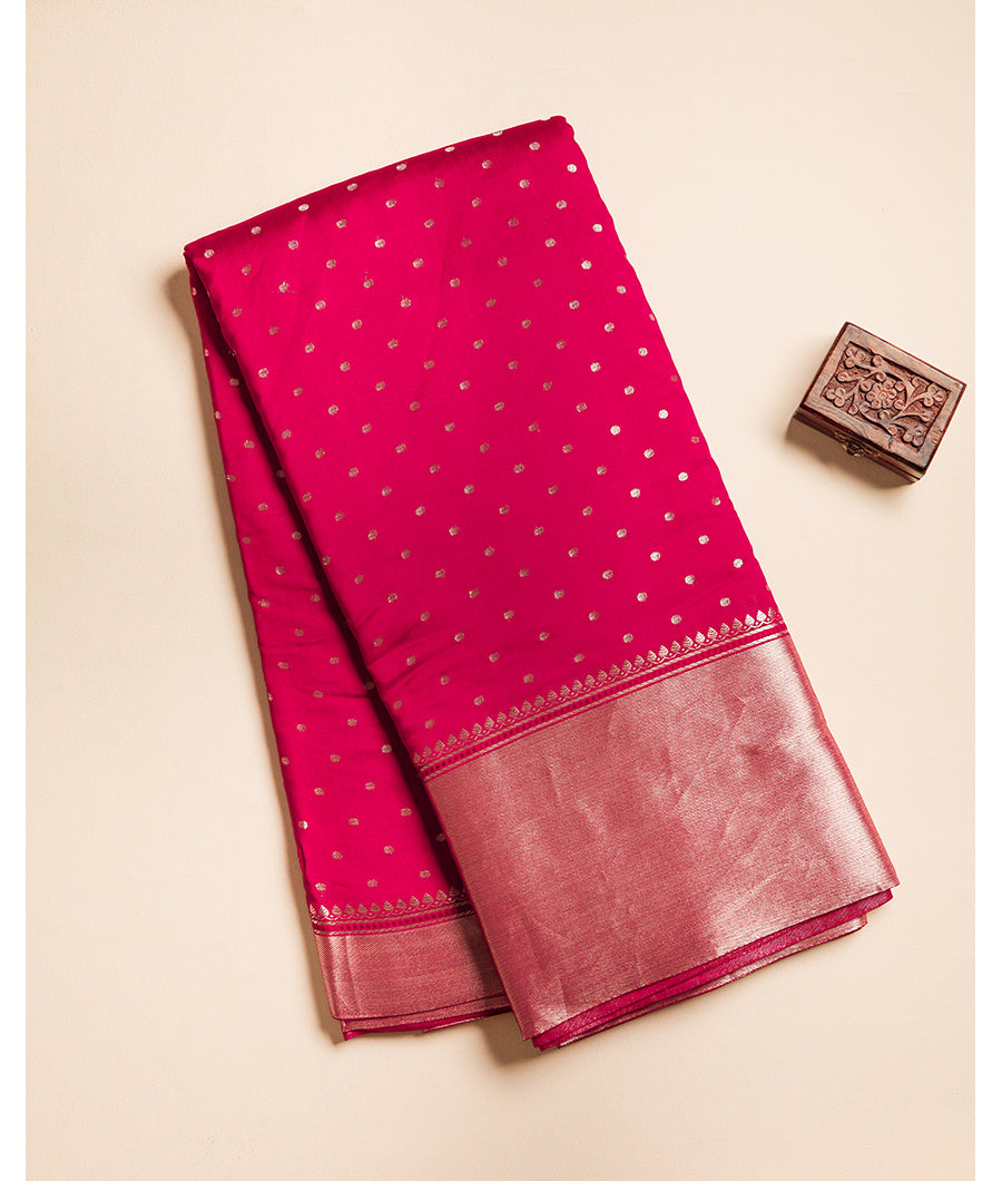 PURE DUPION SILK BORDER FABRIC