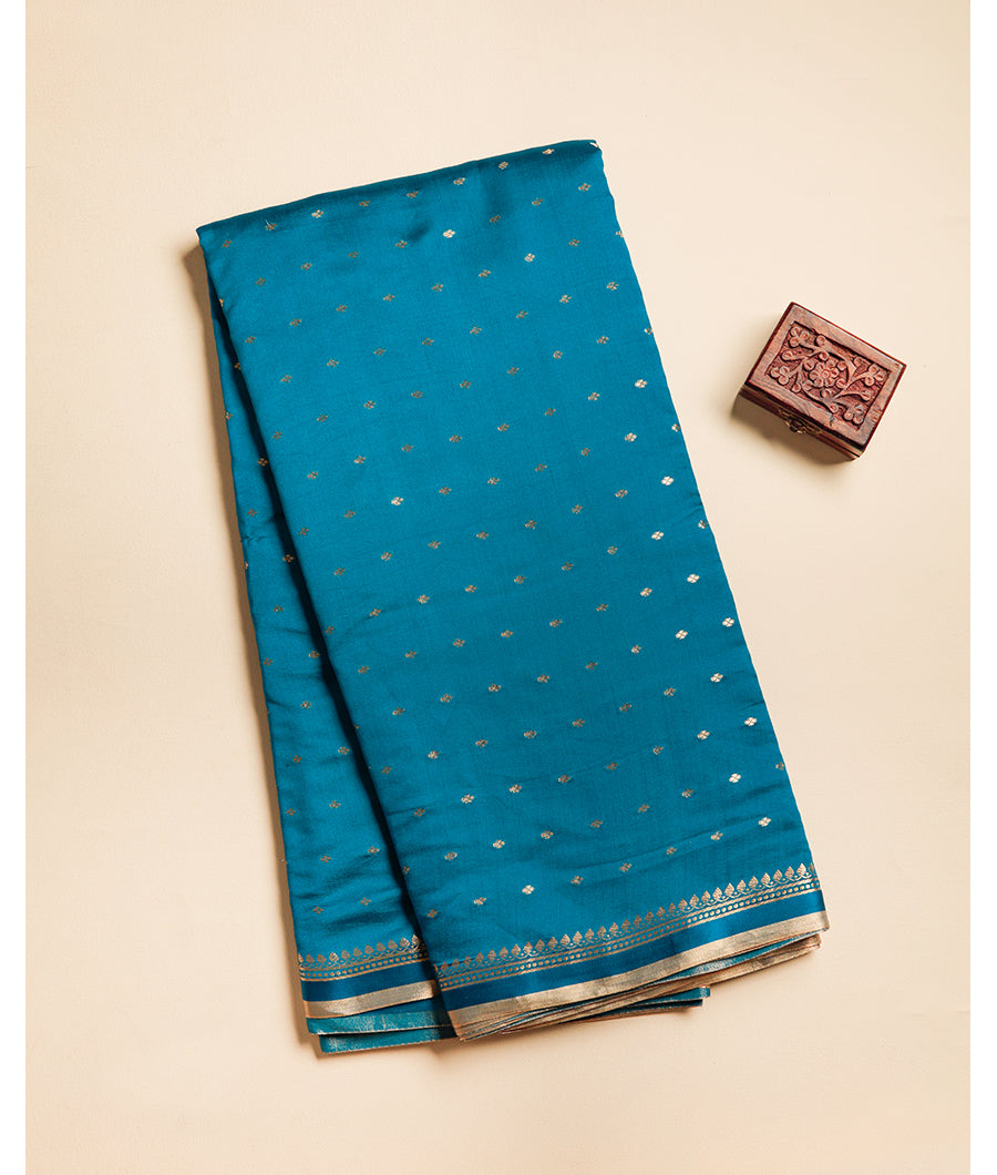 PURE DUPION SILK TEMPLE BORDER FABRIC