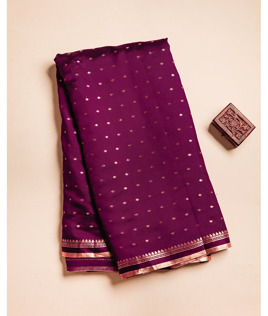 PURE DUPION SILK TEMPLE BORDER FABRIC